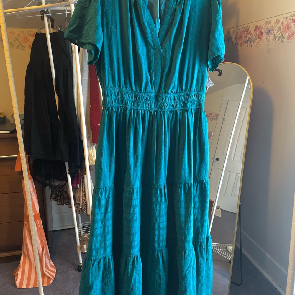 Amazon Teal Midi Dress